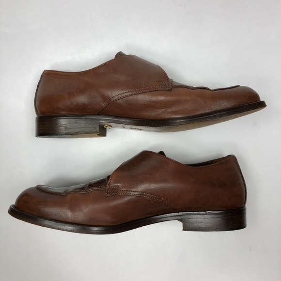 Belvedere Florence Men\'s Sz 11 Brown Leather Genuine Crocodile Monk Strap Loafer main image 6